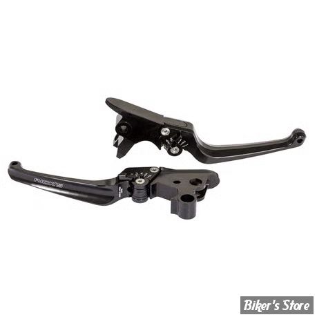 ECLATE L - PIECE N° 06 / 08 - KIT LEVIERS - SOFTAIL 96/14 / DYNA 96UP / TOURING 96/07 / SPORTSTER 96/03 - RICK'S MOTORCYCLES - CLASSIC - NOIR - 87-1010000-B