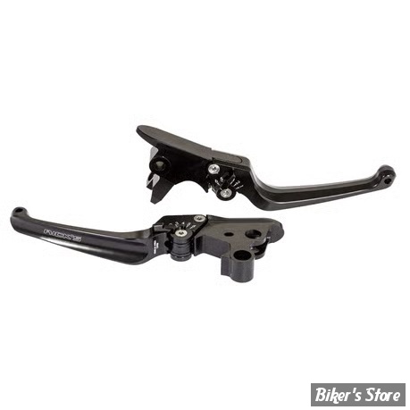ECLATE L - PIECE N° 06 / 08 - KIT LEVIERS - OEM 36700133A / 42859-06B - TOURING 17/20 - RICK'S MOTORCYCLES - CLASSIC - REGLABLES  - NOIR - 87-3030000-B