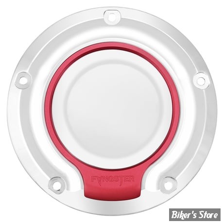 ECLATE I - PIECE N° 25 - COUVERCLE D EMBRAYAGE - OEM 25700933 - SOFTAIL M8 18UP - FANGSTER - CHROME / ROUGE