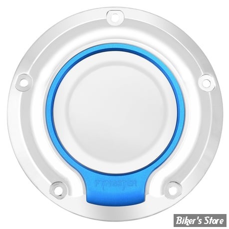 ECLATE I - PIECE N° 25 - COUVERCLE D EMBRAYAGE - OEM 25700933 - SOFTAIL M8 18UP - FANGSTER - CHROME / BLEU