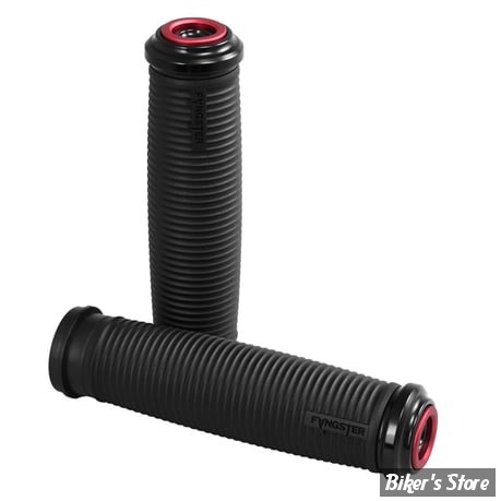 POIGNEES - FANGSTER -  TIRAGE PAR CABLES - Fangster handlebar grip set - NOIR / ROUGE
