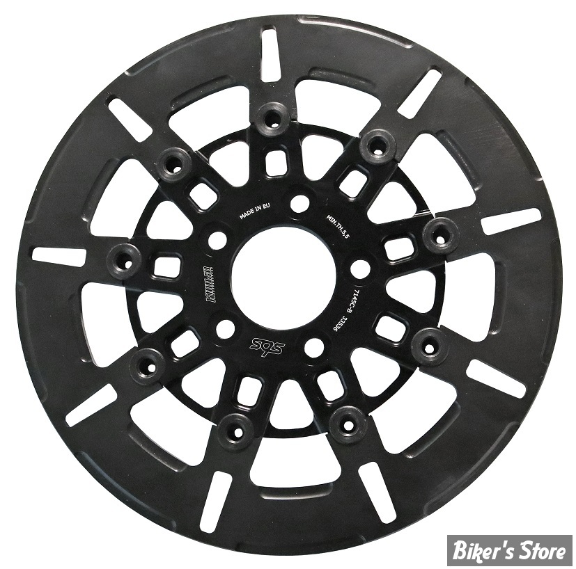 - ECLATE DF - PIECE N° 01 -  DISQUE DE FREIN ARRIERE -  OEM 41797-00 - FLOTTANT - FRED KODLIN / SBS - X KODLIN - 9 RAYONS - FINITION : NOIR