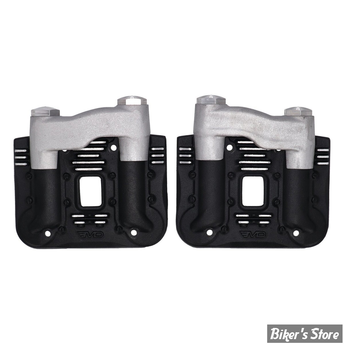 ECLATE D - PIECE N° 17 - COUVRES CULBUTEURS - BIG TWIN 84/99 - ESTEVES MOTORCYCLE DESIGN EMD - KNUCKLEHEAD STYLE ROCKER COVER SET - BLACK CUT - RC13/K/BC - LA PAIRE