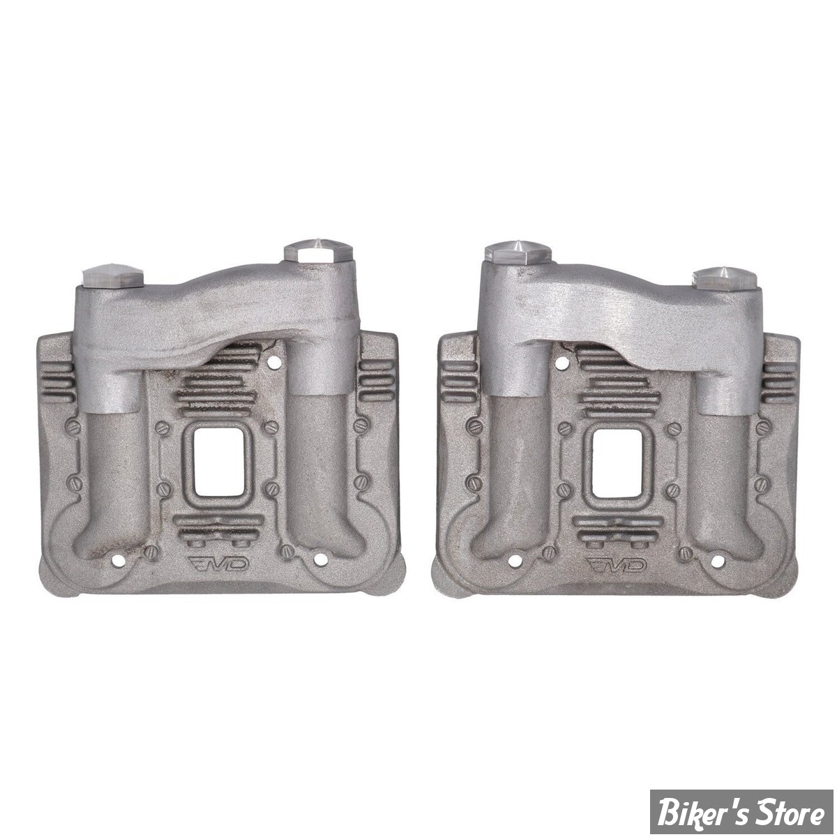 ECLATE D - PIECE N° 03 - COUVRES CULBUTEURS - SPORTSTER 04UP - ESTEVES MOTORCYCLE DESIGN EMD - KNUCKLEHEAD STYLE ROCKER COVER SET - ALU BRUT - LA PAIRE