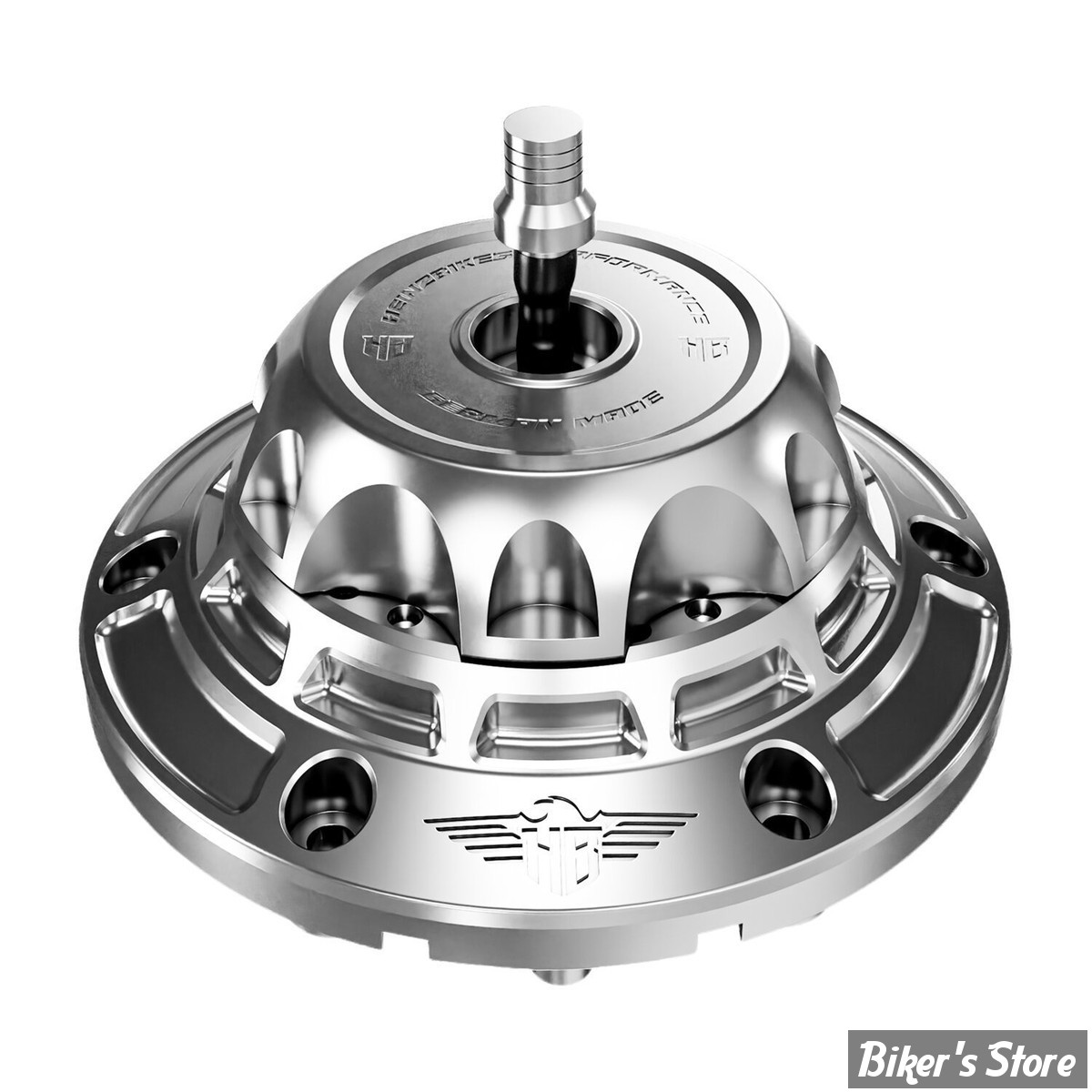 BOUCHON - TOURING 2024UP - OEM 61001120 - HEINZ BIKES - HeinzBikes Performance vented gas cap set - BASE : ARGENT / BOUCHON : ARGENT - HB-PVGC-T25-BS