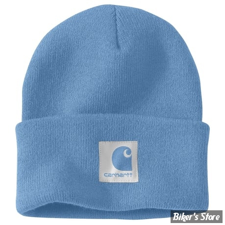 BONNET - CARHARTT - SATIN LINED CUFFED BEANIE - BLEU