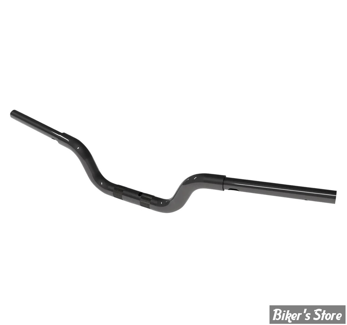 - GUIDON 32MM SUR RISERS 32MM - HAUTEUR : 15.00 CM / 6" - MAGNUM - Mach Moto Handlebar - FLTRX 23UP / SOFTAIL 25UP - NOIR BRILLANT - 4HB-3106