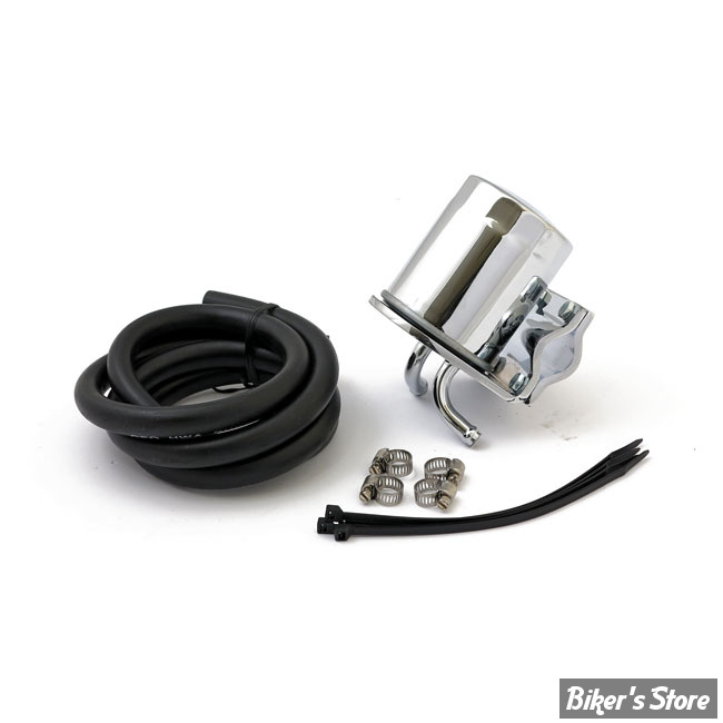 Kit filtre à huile et support - CUSTOM / POUR CADRE - V-TWIN -  CHROME