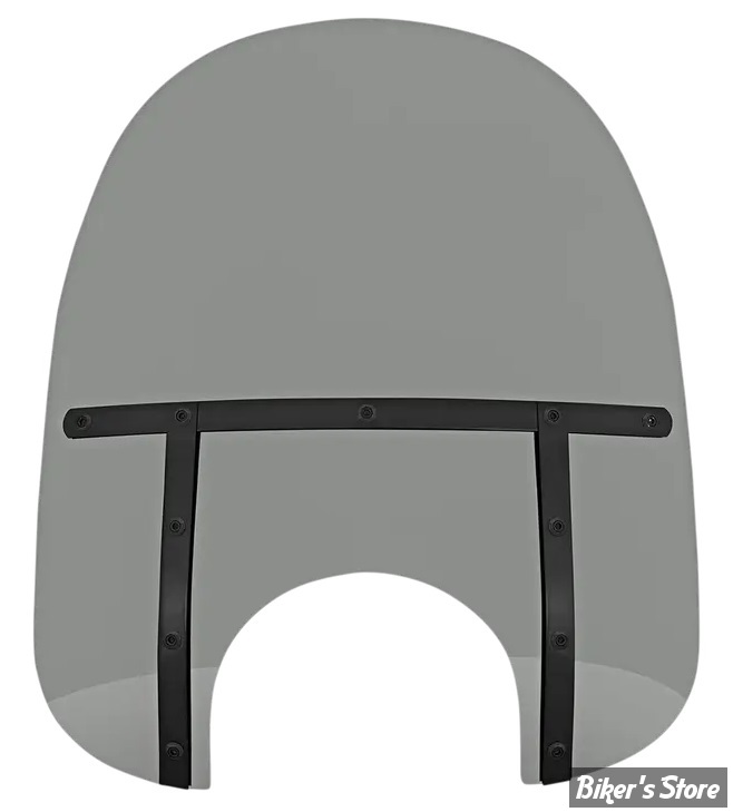 PARE BRISE DÉTACHABLE - MEMPHIS SHADES - MEMPHIS FATS - DÉCOUPE DE PHARE DE 9" - HAUTEUR 19" / 48CM - NIGHT SHADES NOIR FUME - MEB37112