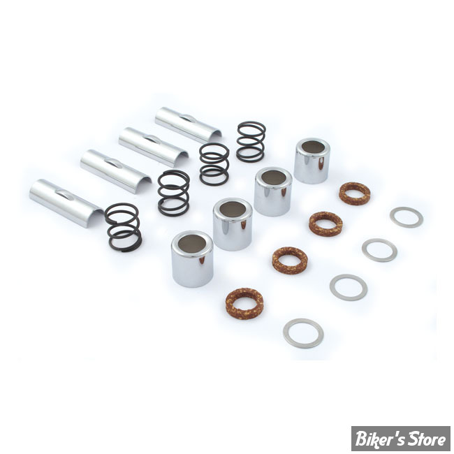 ECLATE H - PIECE N° 04 - Kit Clips de retenue / Couvres ressort chromé / ressorts / joints - Panhead 48/65 & XL57/E79  - Chrome---NEUF - NI REPRIS - NI ECHANGE -