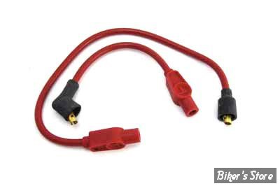 FILS DE BOUGIES - SPORTSTER 86/03 / FLH 80/98 - Taylor / Sumax 8mm Pro Wire Rouge - 77233