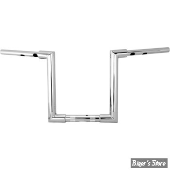GUIDON APEHANGER HAUTEUR : 30.00CM / 12"- BURLY - JASON BAR - 38MM / 1 1/2" - FLTRX 2023/2024 UP  - CHROME - B12-6101C