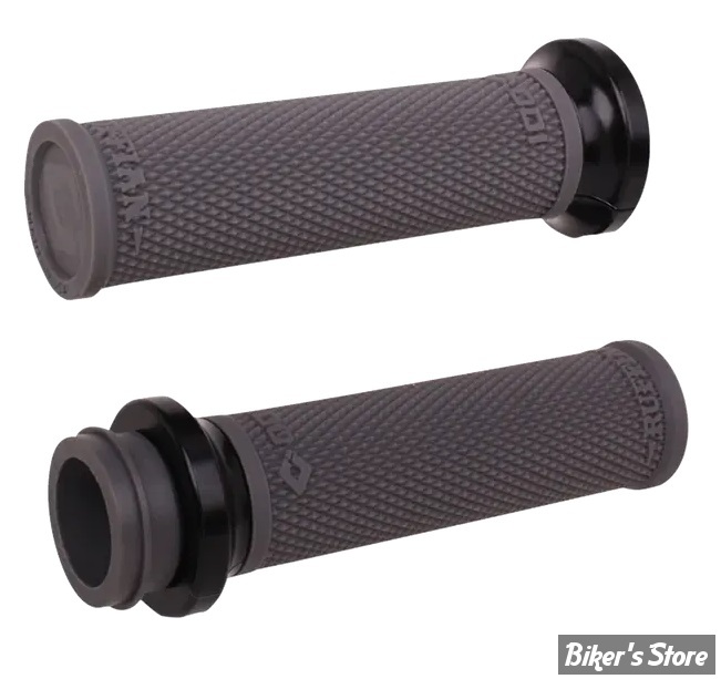 POIGNEES - INDIAN TBW 2018UP - ODI - Lock-On Ruffian Street Grips for Indian - 1" - GRIS / NOIR - V30ITWH-B