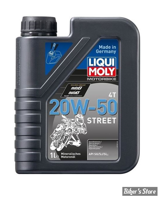 HUILE MOTEUR 20W50 - LIQUI MOLY - MINERALE - LE BIDON D UN LITRE - Biker's  Store