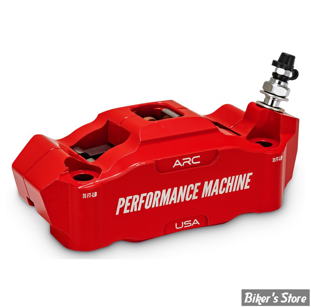 ETRIER RADIAL - ENTRE AXES : 108MM - ETRIER PERFORMANCE MACHINE -  4-PISTONS - 108MM Race Series radial - COTÉ : DROIT - FINITION : ROUGE - 0052-2426-RC