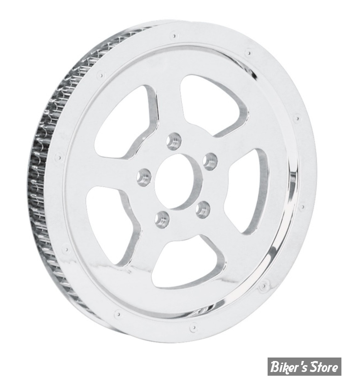 - 70 DENTS / 1 1/8" - POULIE ARRIÈRE ETROITE - OEM 40311-94 / 40312-94 - BIGTWIN 84/99 - CUSTOM TYPE - ZODIAC - CHROME