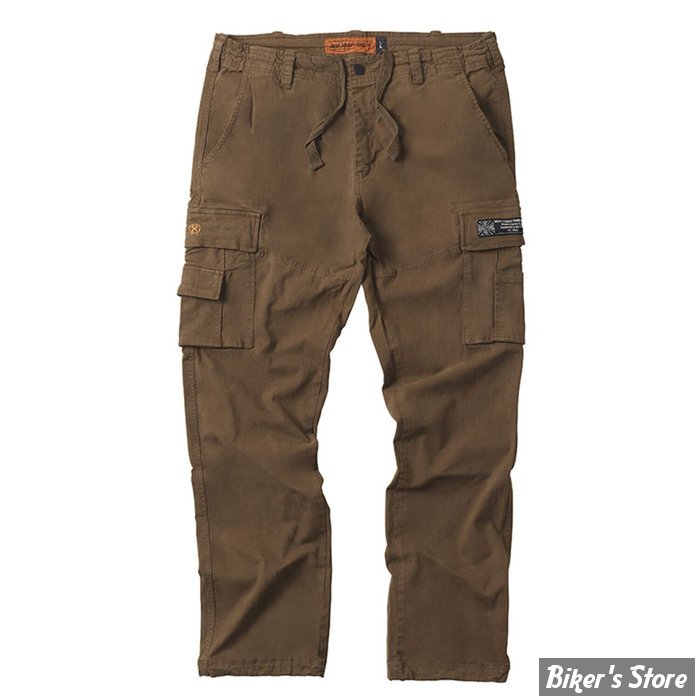 PANTALON - WEST COAST CHOPPERS - WCC - CARGO - COULEUR : KAKI / MARRON - TAILLE : XL