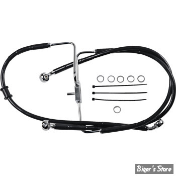 DURITE DE FREIN AVANT - SPORTSTER 1200CX 16UP - LONGUEUR : +4 ( 84CM / 33") - OEM 41800566 - NOIR - 618566-4BLK