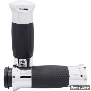 POIGNEES AVON - Air GEL Grips - TIRAGE ELECTRONIQUE - CHROME - 956028 / GEL-70-CH-FLY