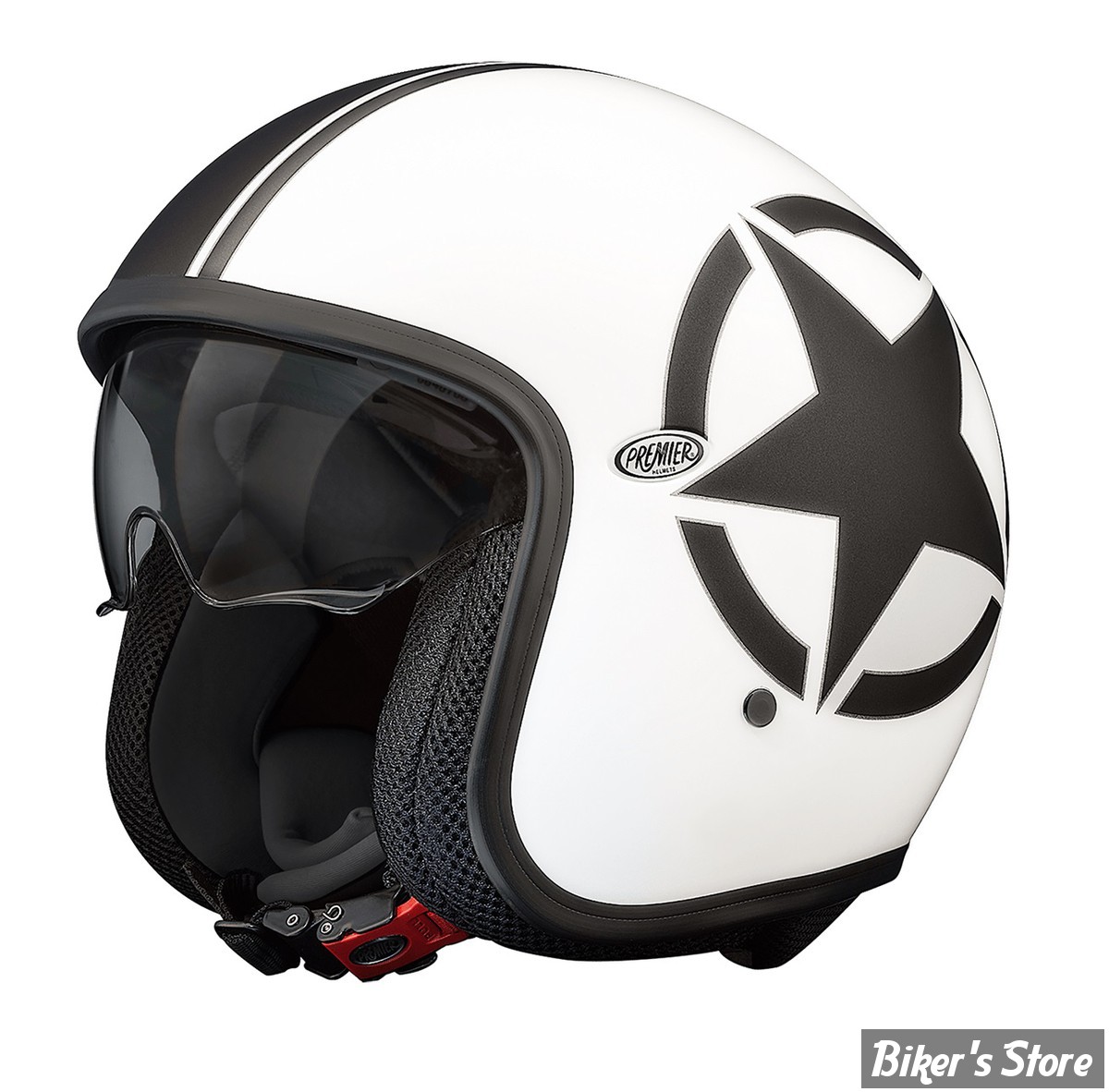 CASQUE JET  - PREMIER HELMETS - VINTAGE STAR 8 BM - BLANC - TAILLE L