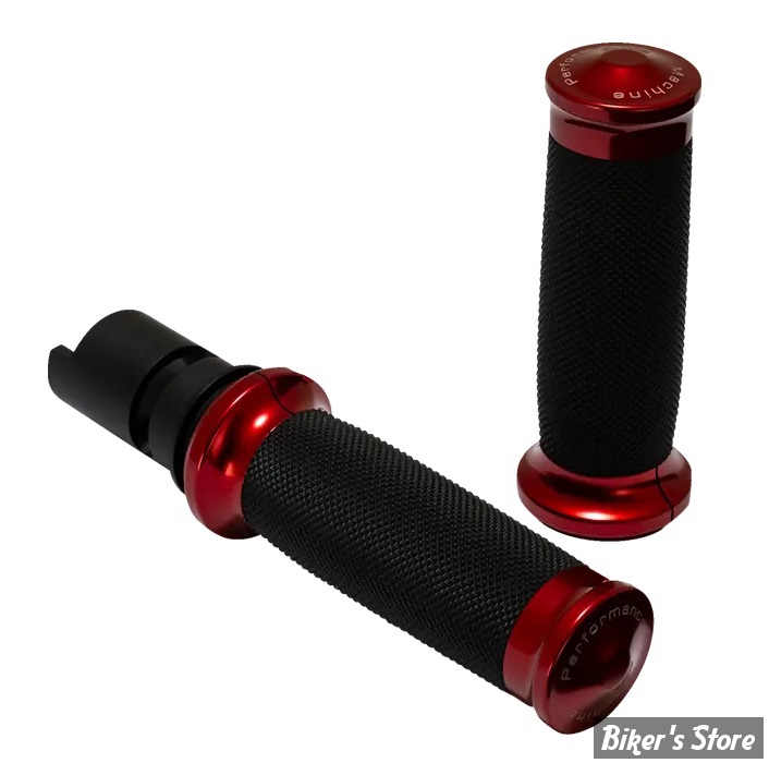 POIGNEES - PERFORMANCE MACHINE - Contour Color Grips - TIRAGE ELECTRONIQUE 23UP - NOIR / ROUGE - 0063-2105M-R