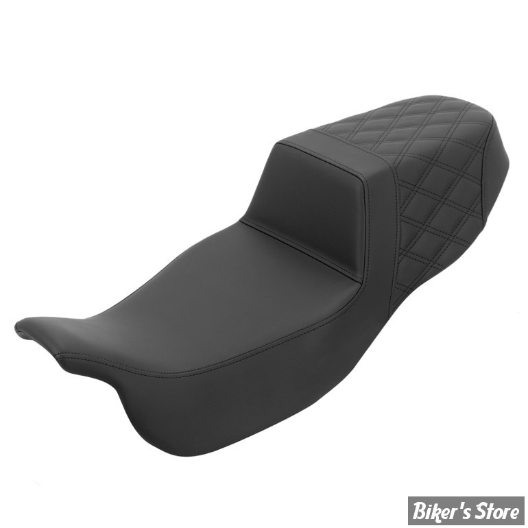 SELLE SADDLEMEN - STEP UP - LS REAR - Extended Reach - FLTRT 23/25 / FLRT 15/25 - FINITION : NOIR / COUTURES NOIRES - 815-07E-173