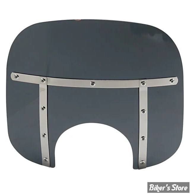 PARE BRISE DÉTACHABLE - MEMPHIS SHADES - MEMPHIS FATS - DÉCOUPE DE PHARE DE 9" - HAUTEUR 13" / 33CM - FUME NOIR FONCE - MEM35110