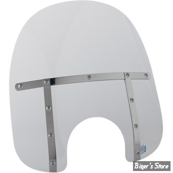 PARE BRISE DÉTACHABLE - MEMPHIS SHADES - MEMPHIS FATS - DÉCOUPE DE PHARE DE 5"3/4 À 7" - HAUTEUR 17" / 43CM - TRANSLUCIDE - MEM3210