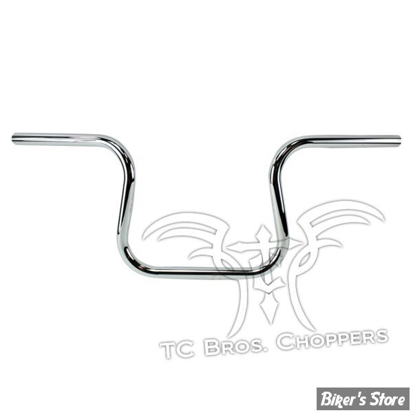  Guidon TC. BROS - TC BROS. LANE SPLITTER HANDLEBAR - AVEC  EMPREINTES - CHROME - 101-0116
