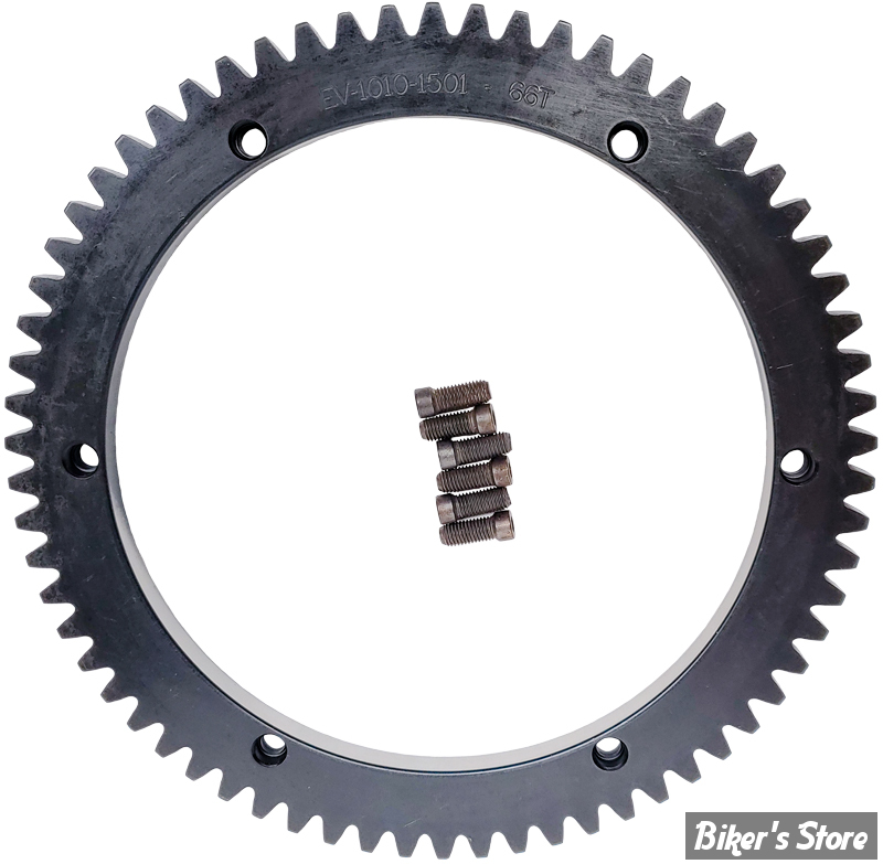 66 DENTS / VISSÉ - COURONNE DE DEMARREUR - BT85/89 - 66 DENTS - STYLE VISSE - EVOLUTION INDUSTRIES - EV1010-1070