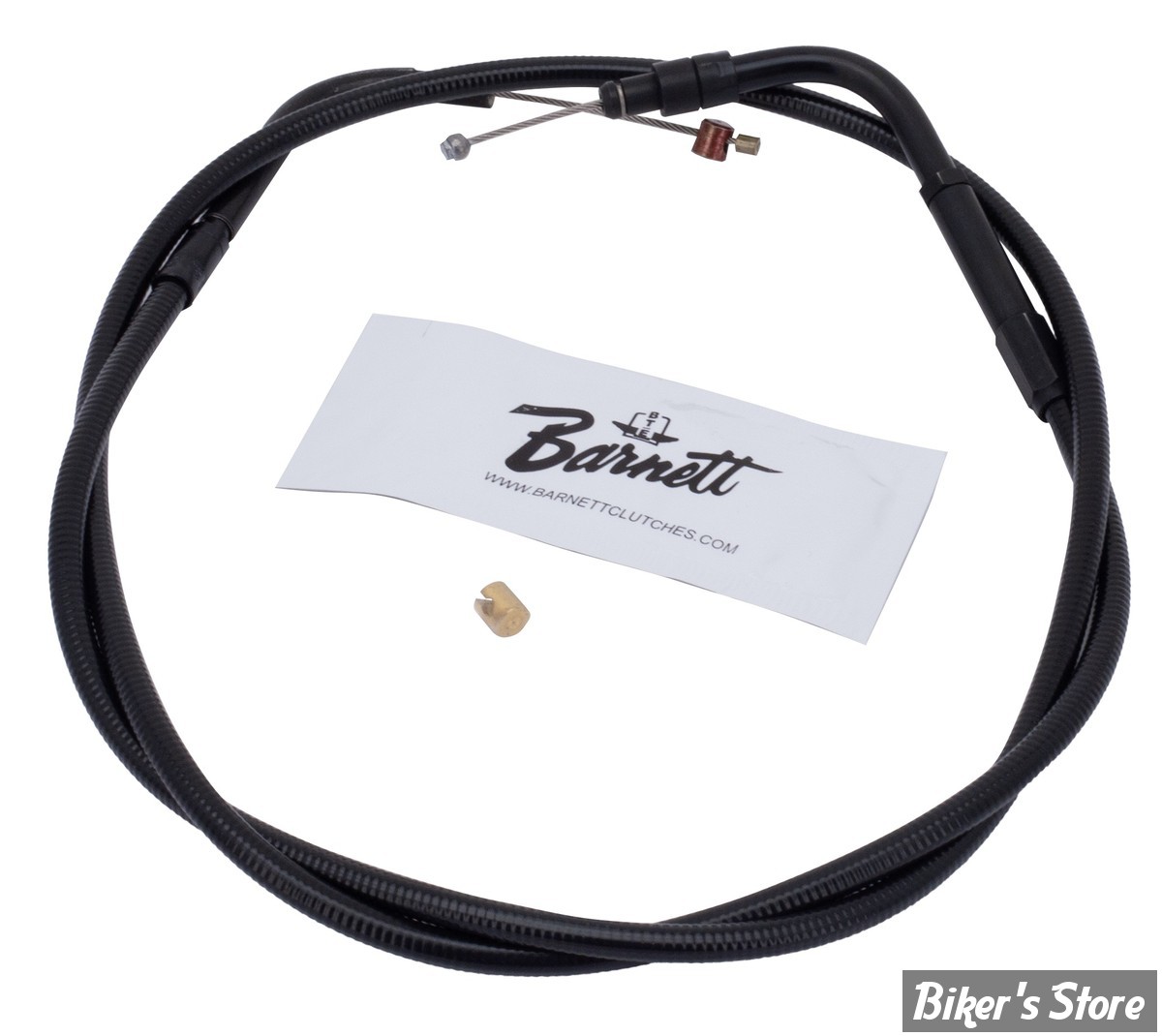 CABLE DE TIRAGE POUR BIGTWIN & SPORTSTER AVEC MIKUNI HSR 42/45 - LONGUEUR :102 CM - 1996UP - BARNETT - TOUT NOIR 