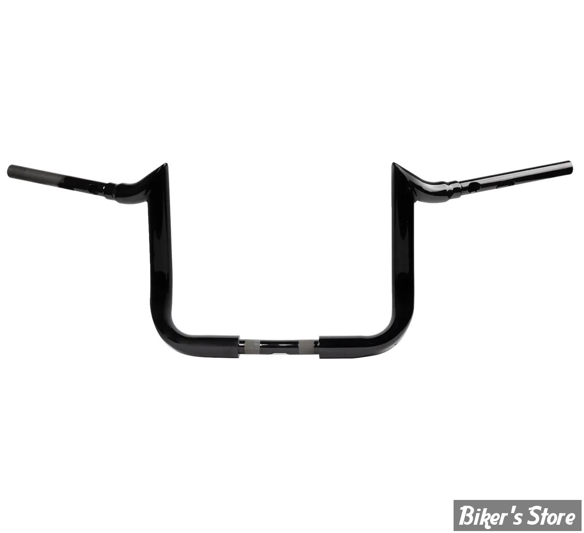 GUIDON 38mm SUR RISERS 25.40MM - HAUTEUR : 30.50CM / 12" - LA CHOPPERS - Grande Prime Ape Hanger - 38MM / 1"1/2 - FLHX 23UP - NOIR BRILLANT - LA-7376-12B