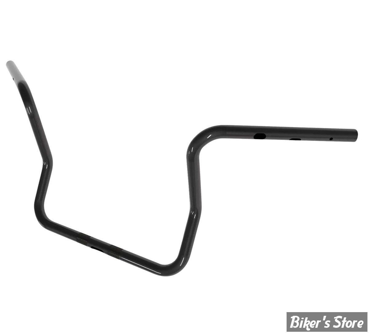 GUIDON 32mm SUR RISERS 25.40MM - HAUTEUR : 40.50CM / 16" - MAGNUM - 1-1/4" Caliber Handlebar - Ape Hanger / Bagger - 32MM / 1 1/4" - FLHX 23UP - NOIR BRILLANT - 4HB-2216