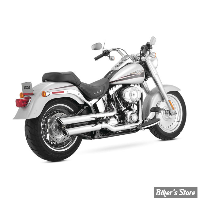 Silencieux Vance & Hines - Twin Slash 3" PCX - FLSTF / FLSTFB / DEUCE 07/17 - CHROME - 16343