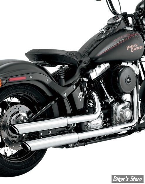Silencieux Vance & Hines - Twin Slash 3" PCX - FLSTN / FLS / FLSTSB 07/17 - CHROME - 16341