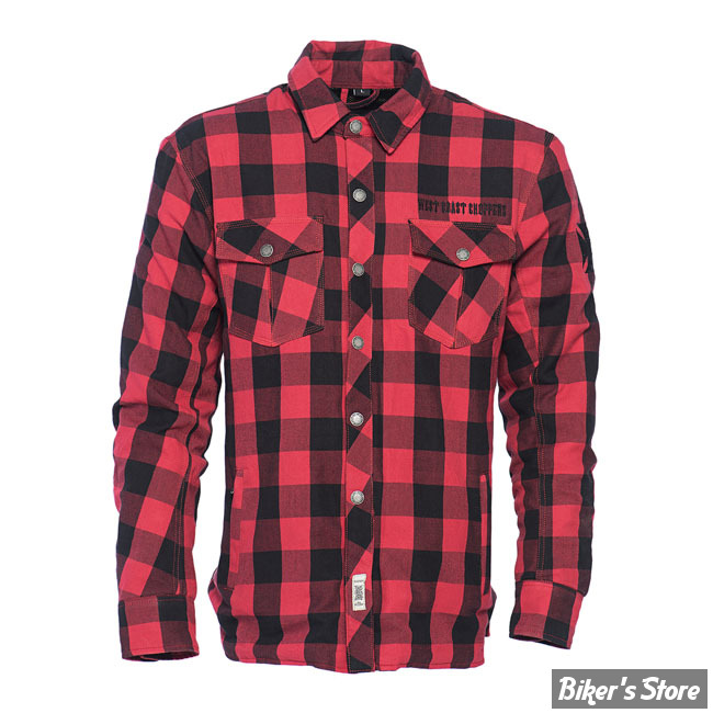 VESTE - WCC - DOMINATOR - RIDING FLANNEL SHIRT - ROUGE / NOIR - TAILLE M