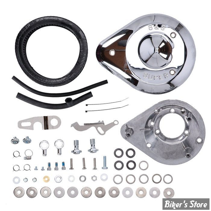 FILTRE A AIR - S&S - POUR CARBURATEUR S&S E OU G - TEARDROP - SPORTSTER 04/06 - CHROME - 17-0428
