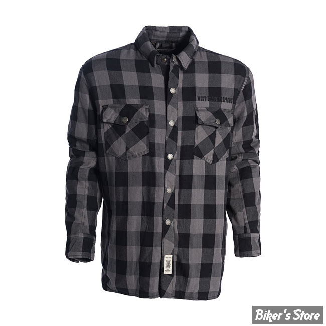 VESTE - WCC - DOMINATOR - RIDING FLANNEL SHIRT - GRIS / NOIR - TAILLE S