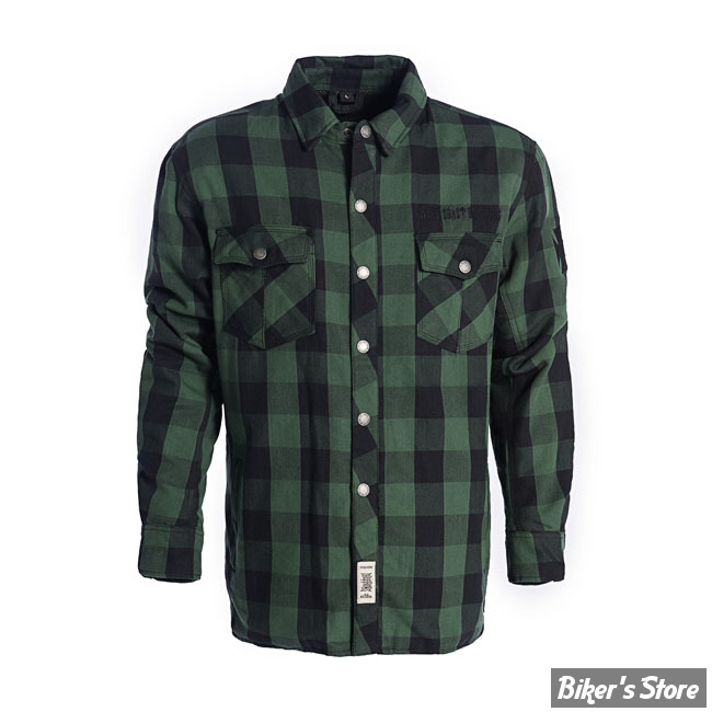 VESTE - WCC - DOMINATOR - RIDING FLANNEL SHIRT - VERT / NOIR - TAILLE S