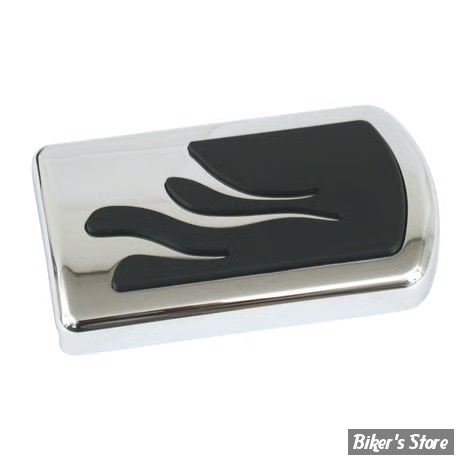 ECLATE J - PIECE N° 20 - COUVRE PEDALE DE FREIN - 42416-83 - SOFTAIL FL 87UP & TOURING 84UP - FLAME - CHROME / NOIR