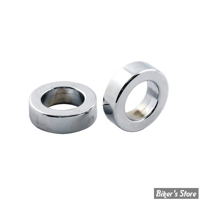 ENTRETOISE D'AXE DE ROUE - DIAMETRE INTERNE : 19.10mm / 3/4" - EPAISSEUR  : 9.53 MM / 3/8" - PAUGHCO - CHROME - LA PAIRE - 37575