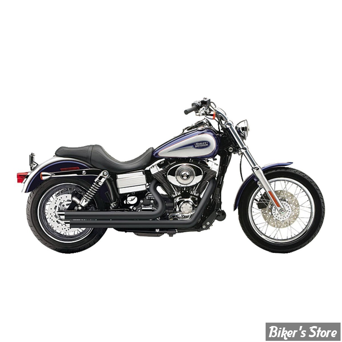 ECHAPPEMENT COBRA - SPEEDSTER SLASHDOWN - DYNA 12/17 - NOIR / EMBOUT : CHROME - 6858B