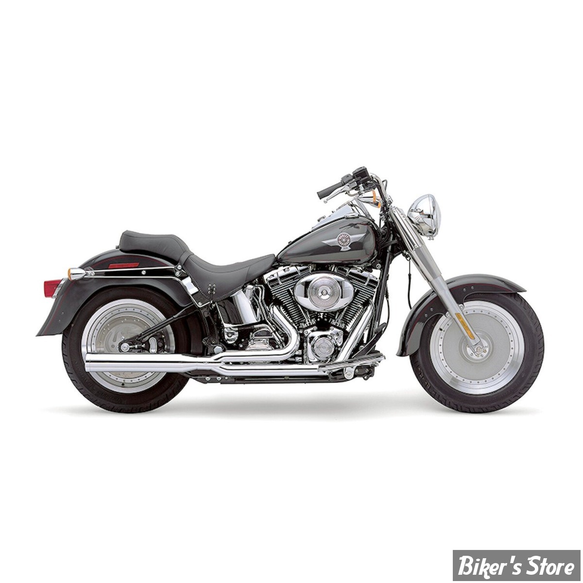 ECHAPPEMENT COBRA - Power Pro 2-1 exhaust - HP SERIES -  2 EN 1 - SOFTAIL 12/17 - CHROME - 6422