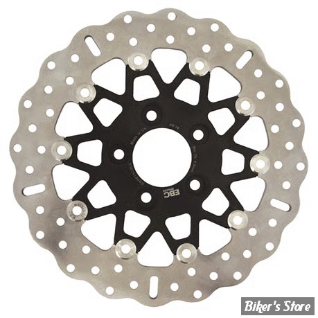 - ECLATE DF - PIECE N° 01 -  DISQUE DE FREIN ARRIERE -  OEM 41797-00 - FLOTTANT - EBC - FLOTTANT 10 BUTTON CONTOUR / NARROW - CHROME / NOIR - RSD014CBLK