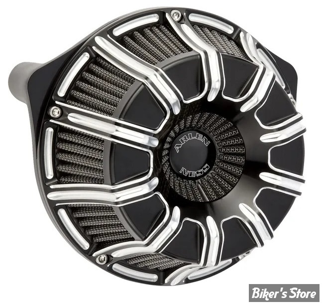FILTRE A AIR - A.NESS - MILWAUKEE EIGHT 2023UP - INVERTED SERIES AIR CLEANER - 10-GAUGE - FINITION : NOIR / CONTRAST CUT - 600-221