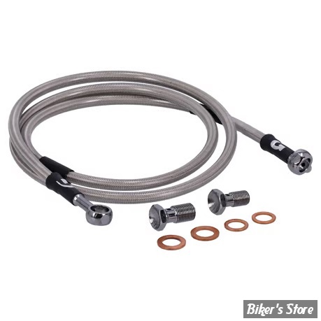 - DURITE DE FREIN AVANT - SOFTAIL FXSTS 88/06 - LONGUEUR : +000 - 1 DISQUE - OEM 45110-96 - GOODRIDGE - INOX - HD0043-1FC-CL