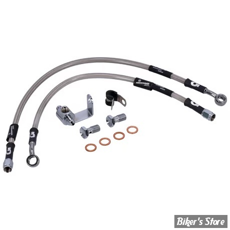 -  DURITE DE FREIN ARRIÈRE - SPORTSTER 87/03 - LONGUEUR : +000 - OEM 44438-87C / 44438-87 - GOODRIDGE - INOX - HD0883-2RC-CL