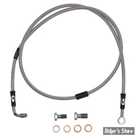 -  DURITE DE FREIN AVANT - SPORTSTER 1200C 96/03  - LONGUEUR : +000 - 1 DISQUE - OEM 45121-96A - GOODRIDGE - INOX - HD6883-1FC-CL