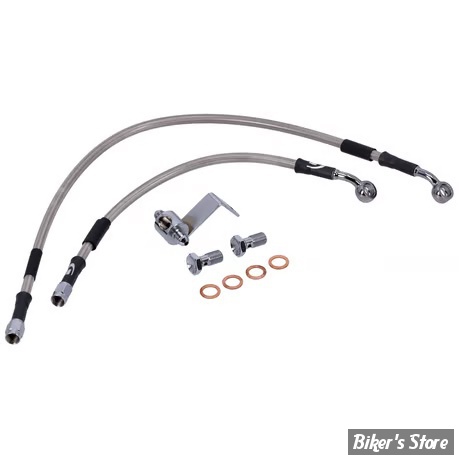 -  DURITE DE FREIN ARRIÈRE - TOURING 92/96 - LONGUEUR : +000 - OEM 40971-93C / 40971-93 - GOODRIDGE - INOX - HD0032-2RC-CL