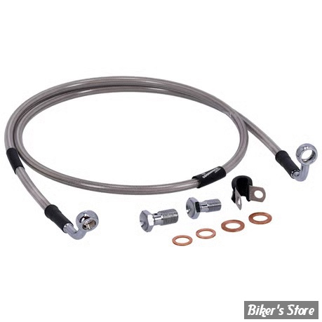 - DURITE DE FREIN AVANT - SOFTAIL FLSTSC 05/07 - LONGUEUR : +000 - OEM 45139-05B - GOODRIDGE - INOX - HD0071-1FC-CL